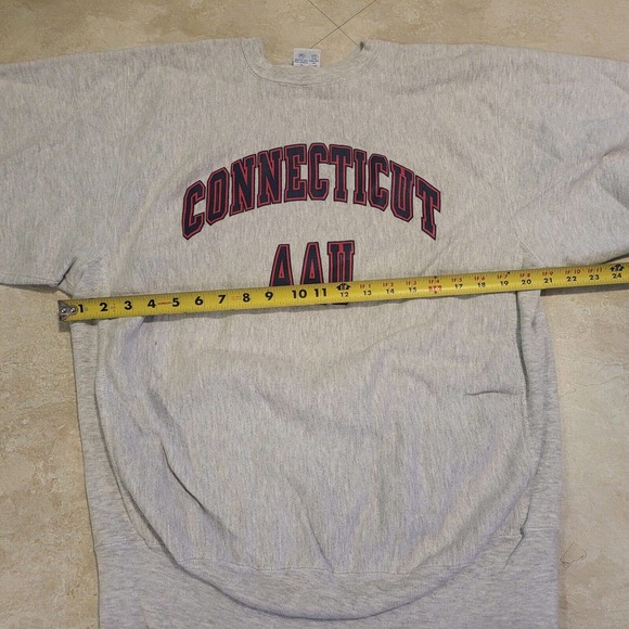 VTG 90s Champion Reverse Weave UConn Connecticut AAU Crewneck Sweatshirt XL - Picture 6 of 10